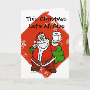 Tarjeta para Navidades de regalo de papel higiénic