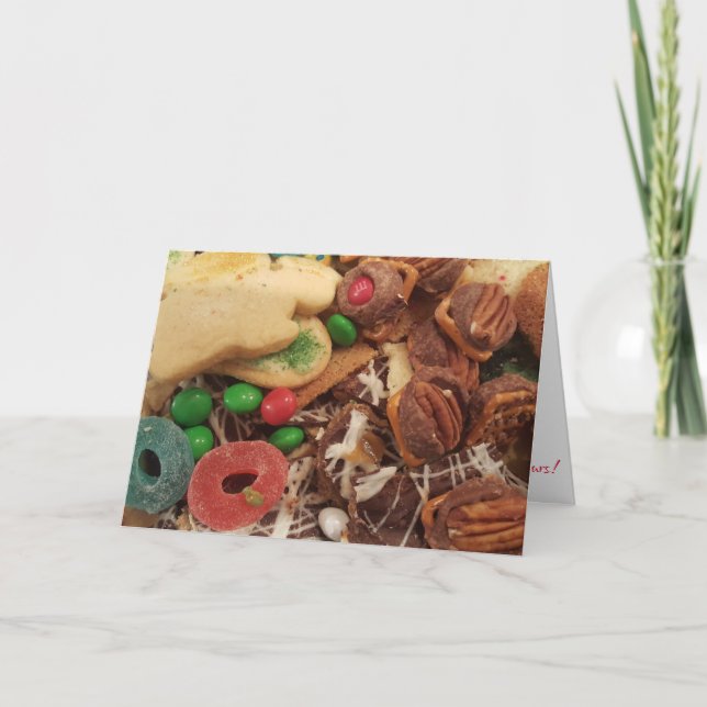 Tarjeta para Navidades de "tratamientos de vacacio (Anverso)