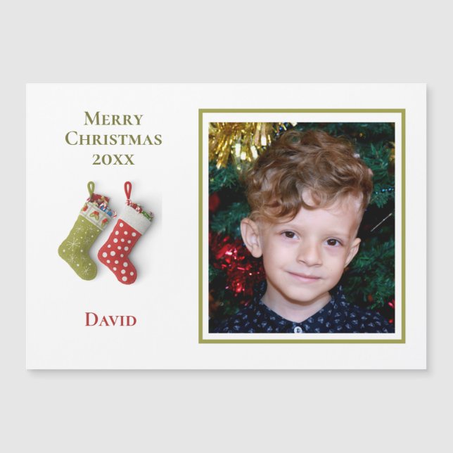 Tarjeta para Navidades de un Navidad fotográfico (Anverso)