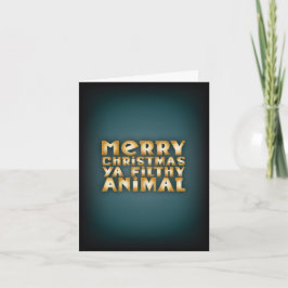 Tarjeta para Navidades, moderna, Verde azulada y s