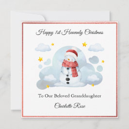 Tarjeta para Navidades Snowman, Chica de la Pérdid