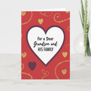 Tarjeta para nieto y familia