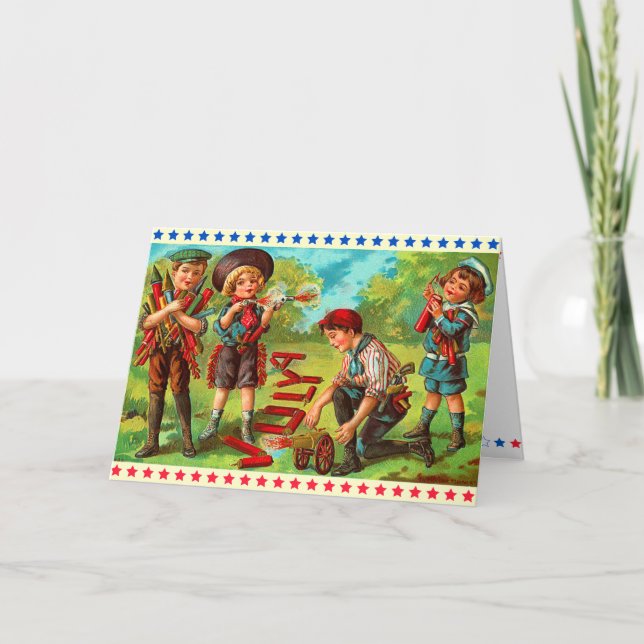 Tarjeta para niños 4 de julio (Anverso)