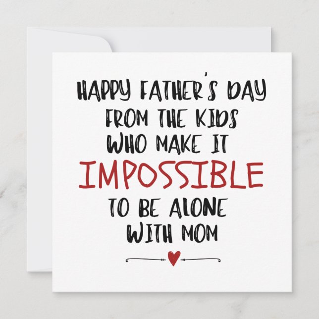 Tarjeta para niños, divertida y especial DAD Card (Anverso)