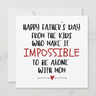 Tarjeta para niños, divertida y especial DAD Card