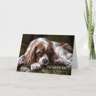 Tarjeta Para niños simpatía triste Cocker Spaniel