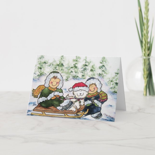 Tarjeta para niños y Navidades de pipa (Anverso)