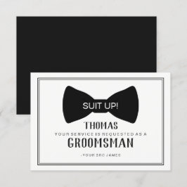 Tarjeta para Padrino de Boda - Corbata Negra