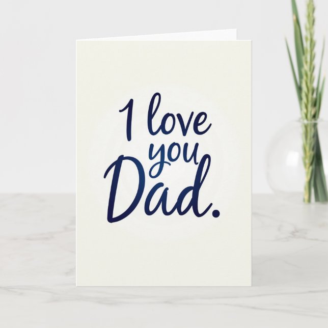 Tarjeta para Papá con Letra Elegante (Anverso)