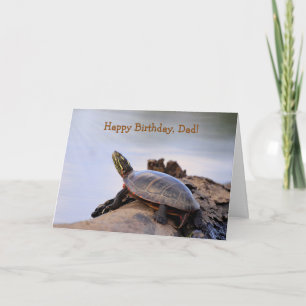 Tarjeta Para papá, cumpleaños de la naturaleza de la tortu