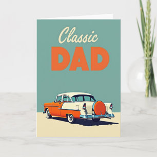 Tarjeta para Papá de Auto Antiguo