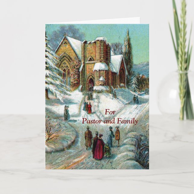 Tarjeta para pastores y Navidades de la Iglesia de (Anverso)