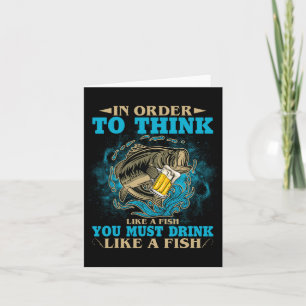 Tarjeta Para Pensar Como Un Pescado Debes Tomar Como Un Pe