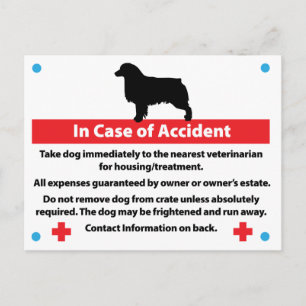 Tarjeta para perros en Funda de emergencia: Aussie