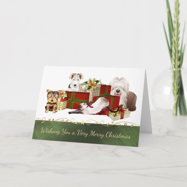 Tarjeta para perros y Navidades de gatos (Anverso)