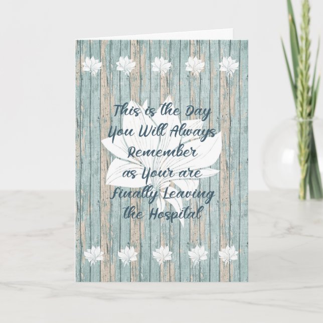 Tarjeta para persona que sale del hospital por COV (Anverso)