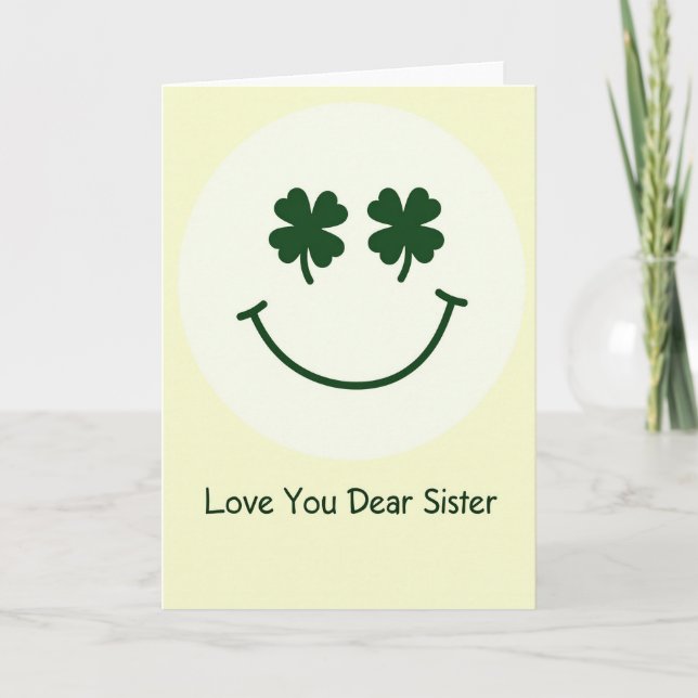 Tarjeta para Querida Hermana Te Amo (Anverso)