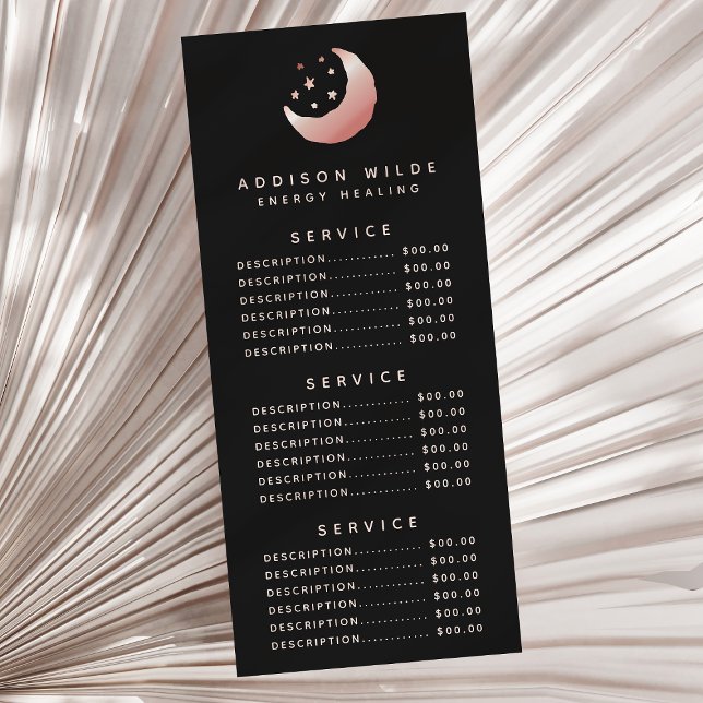 Tarjeta para rack Celestial Rosa Gold Crescent Moo (Subido por el creador)