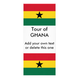 Tarjeta para rack con bandera de Ghana