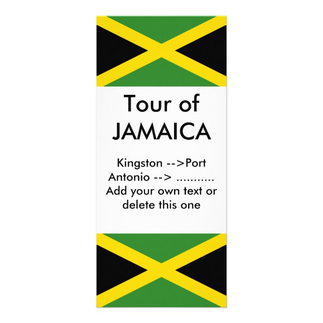 Tarjeta para rack con bandera de Jamaica (Frente)