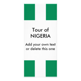 Tarjeta para rack con bandera de Nigeria