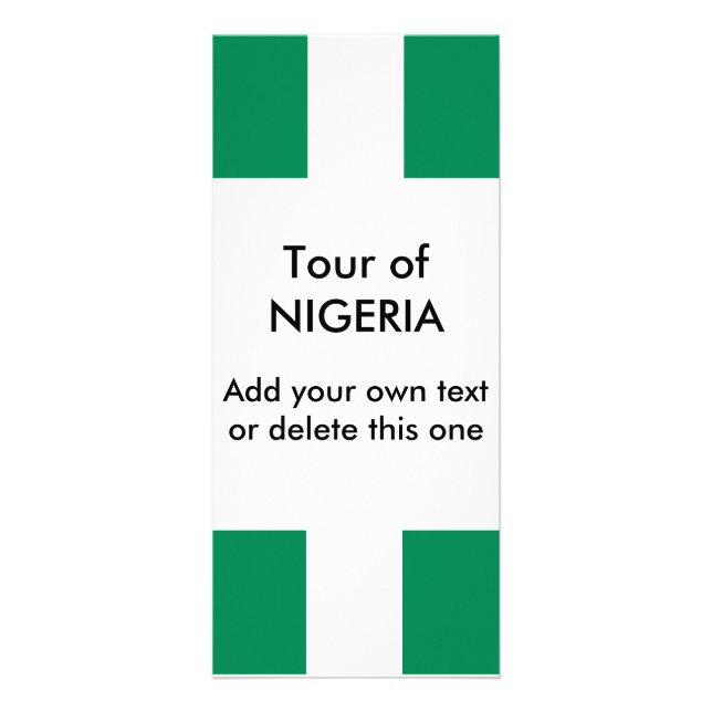 Tarjeta para rack con bandera de Nigeria (Frente)