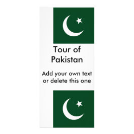 Tarjeta para rack con bandera de Pakistán