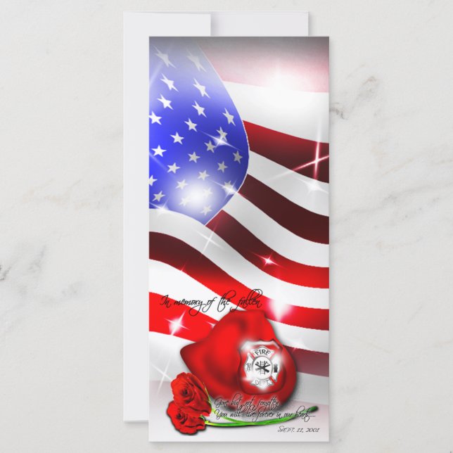 Tarjeta para rack conmemorativa del 9/11 de septie (Anverso)