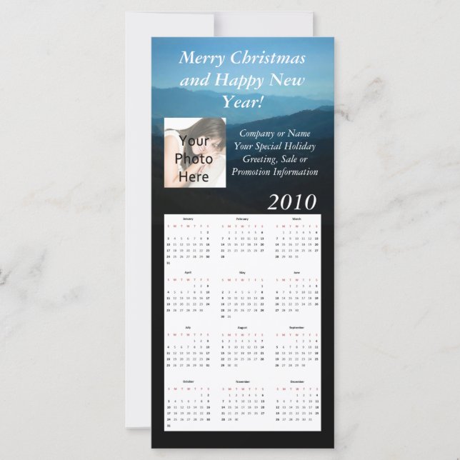 Tarjeta para rack de calendario personalizado, Nav (Anverso)