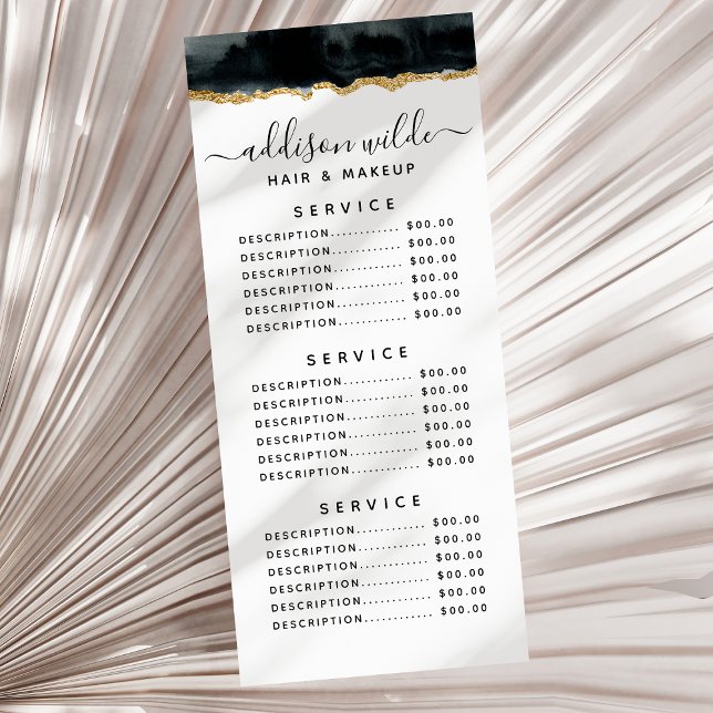 Tarjeta para rack de color negro y oro (Subido por el creador)