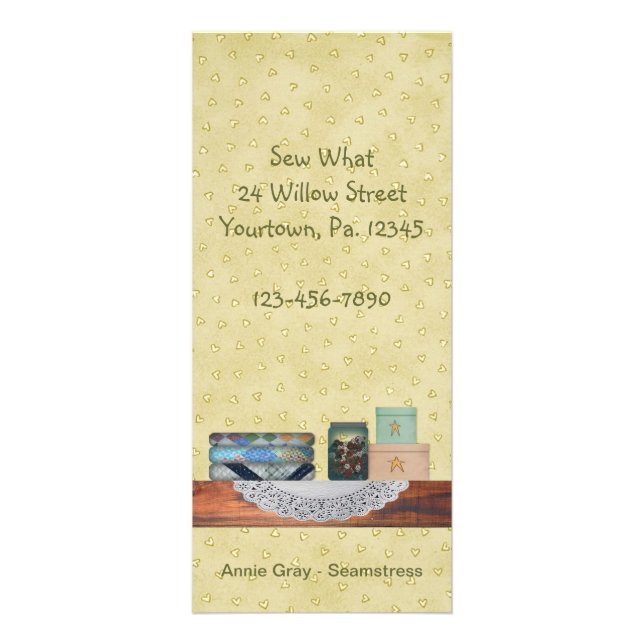 Tarjeta para rack de costura de campo (Frente)