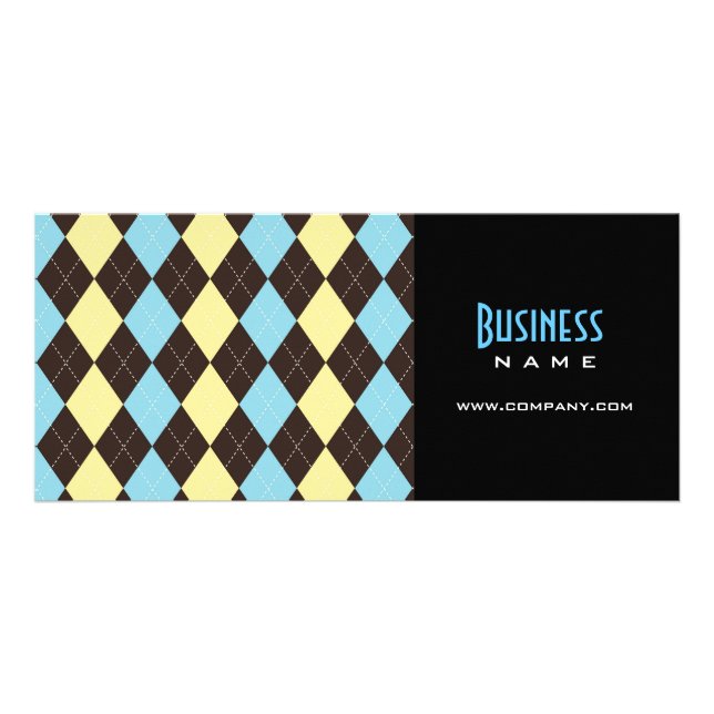 Tarjeta para rack de diseño de Argyle (Frente)