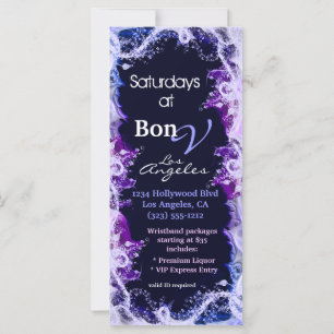 Tarjeta para rack de eventos especiales rosa y púr