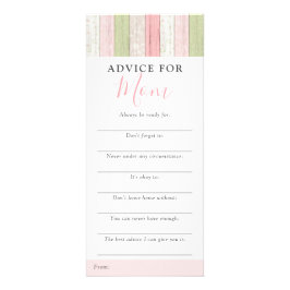 Tarjeta para rack de juego de consejos de Baby Sho