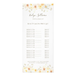 Tarjeta para rack de lista de precios de daisis De