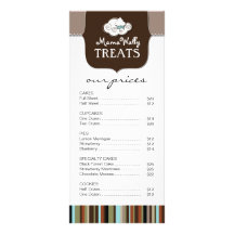 Tarjeta para rack de panadería caprichosa