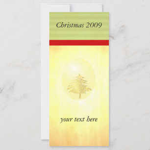 Tarjeta para rack de publicidad en árbol de Navida