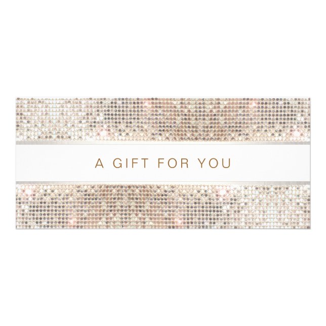 Tarjeta para rack de secuencia plateada del salón  (Frente)