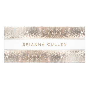 Tarjeta para rack de secuencia plateada del salón 