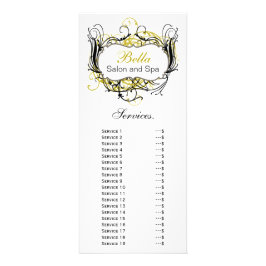 Tarjeta para rack de Servicios amarillo, negro y b