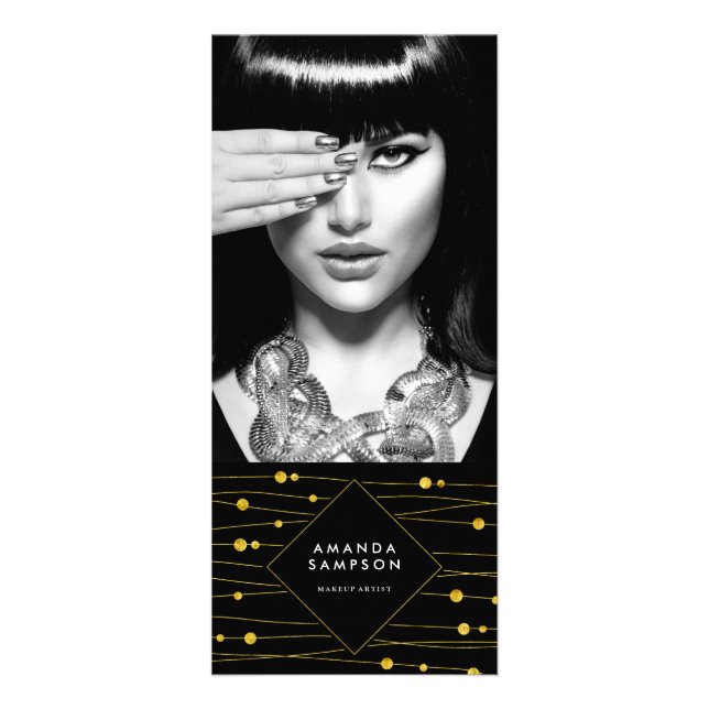 Tarjeta para rack Gold Confetti Strands Price List (Frente)