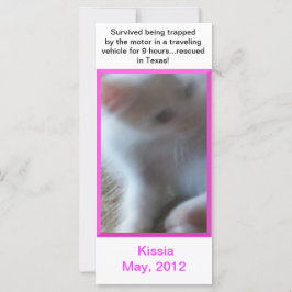 Tarjeta para rack Kissia (Little Girl Kitty) o mar