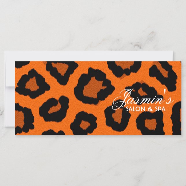 Tarjeta para rack Leopard Print Design (Anverso)