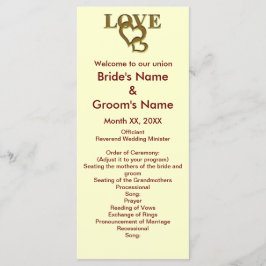 Tarjeta para rack Love Hearts y Red Rose Boda