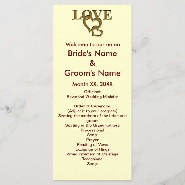 Tarjeta para rack Love Hearts y Red Rose Boda (Anverso)