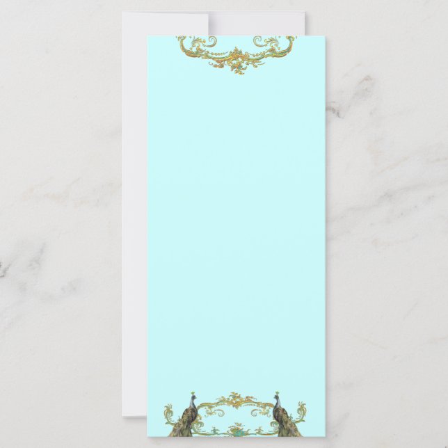 Tarjeta para rack Peacock 7 Gold Filigree (Anverso)