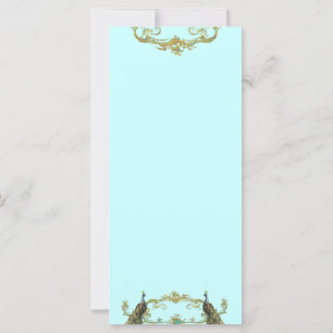 Tarjeta para rack Peacock 7 Gold Filigree