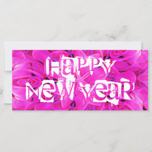 Tarjeta para rack rosa de Año Nuevo