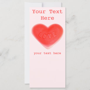 Tarjeta para rack Sweet Heart Pink 'Your Text'