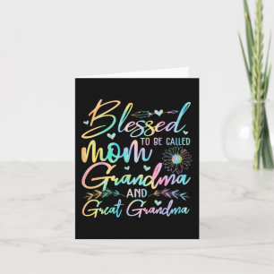 Tarjeta Para ser llamada mamá abuela y bisabuela flor
